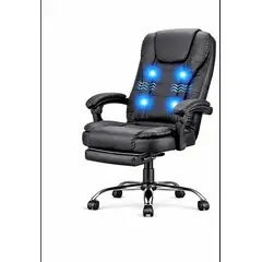 GENERAL - SILLA CON MASAJES EJECUTIVA ALTA GAMA PARA GERENCIA COLOR NEGRO