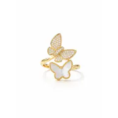 ZYRAL - Anillo Dorado Mariposa Para Dama Marca ZANC01-12