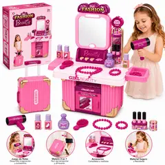 MULTIPLACE COLOMBIA - Tocador Infantil 2 en 1 Tipo Maletín con Accesorios