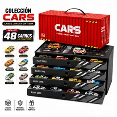 MULTIPLACE COLOMBIA - Colección de Carros Metálicos Set 48 con Organizador