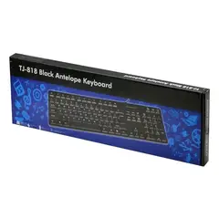 ANTELOPE - Teclado Conexión Usb Plug And Play, Tj-818 Negro