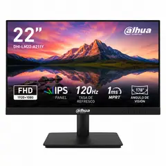 DAHUA - MONITOR 22 LM22-A211Y - PANEL IPS ELED - FULL HD 120HZ - 1MS - HDMI - VGA