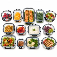 ONE PIXEL - Recipientes Conservadores De Alimentos Hermeticos En Vidrio 12 PCS