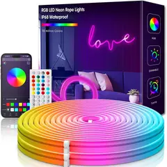 LEDMAX - Neon Flex Led Rgb 10 Metros Control + Bluetooth + Impermeable