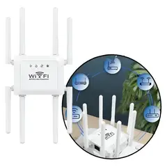 GENERICO - Enrutador Y Repetidor Wifi 3 En 1 Con 8 Antenas