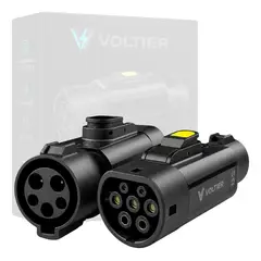 NOVAPARTS - Adaptador EV Voltier Tipo 1 a Tipo 2 AC 250V 32A 7.2kW