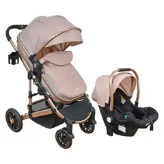 PRIORI - Coche Bebe 4 en 1 Travel System Cris Rosa