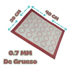 GENERICO - Tapete antiadherente de silicona para hornear 30x40 cm