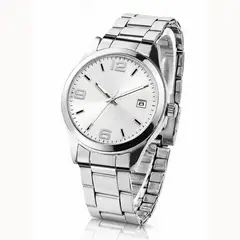 GENEVA - Elegante Reloj de Cuarzo en Acero Inoxidable Para Hombre Mujer Niño - Plata