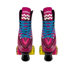 SUPER LOOK - Patines 4 Ruedas Artísticos Ajustables Goma Con Luces T 32-33