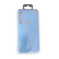 GENERICO - Forro Silicone Case Compatible con Motorola One MacroG8 Play Azul Acero