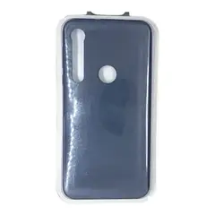 GENERICO - Forro Silicone Case Compatible con Motorola One MacroG8 Play Azul Oscuro