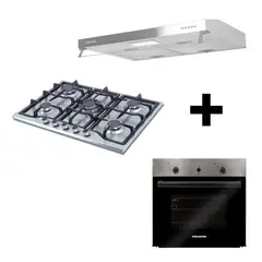 CHALLENGER - Combo CHALLENGER: Estufa + Horno Mixto + Campana 76cm - SI 6951 + HG 2555 + CX 4572