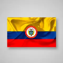 VITTORIA - Bandera Colombia ESCUDO DOBLE FAZ 150x90cm Exterior Grande