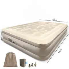 AMERICAN GENERICS - Colchón Inflable Doble 2 Plazas Con Bomba Eléctrica Integrada 198 x 150 x 40 cm