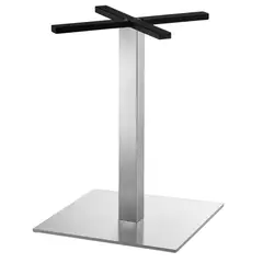DISTRIONLINE - Estructura Metálica Cromada Para Mesa Base Cuadrada