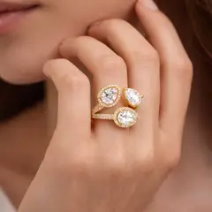 ZYRAL - Anillo Dorado Para Dama Marca ZANC01-74