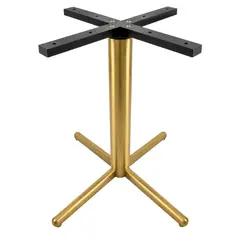 DISTRIONLINE - Estructura Metálica Para Mesa Base En X Color Oro Cepillado