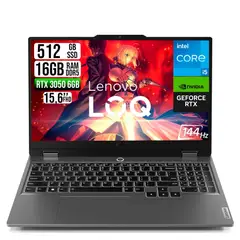 Lenovo - Portátil LOQ 15 Gaming RTX 3050 6GB Intel Core i5-13450HX RAM 16GB DDR5 SSD 512GB FHD 15.6"