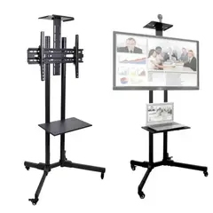 HOMMI - Base para Tv Pedestal Móvil con Ruedas 32 a 70 Pulgadas en Acero