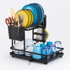 HOMMI - Escurridor de Vajilla para Mesón Ideal para Todo Tipo de Cocina en Acero inoxidable