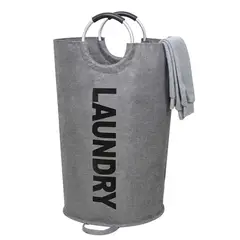 HOMMI - Cesto para Ropa Sucia Plegable Color Gris Claro