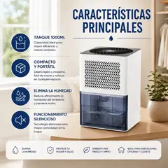 HOGAR DE MIS SUENOS - MINI DESHUMIFICADOR PORTTAIL ULTIMA GENERACION ELEGANTE DE 1 LITRO
