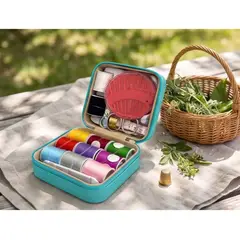 GENERICO - Kit De Costura Portátil Con Agujas, Hilos Y Accesorios