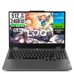Lenovo - Portátil LOQ 15 Gaming RTX 3050 6GB Intel Core i5-13450HX RAM 24GB DDR5 SSD 512GB FHD 15.6"