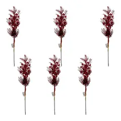 GENERICO - Set De 6 Ramas Navideñas Decorativas