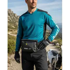 FIREPARTS - Canguro Riñonera Impermeable Moto Negra