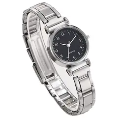 GENERICO - Elegante Reloj de Cuarzo en Acero Inoxidable Para Mujer - Plata