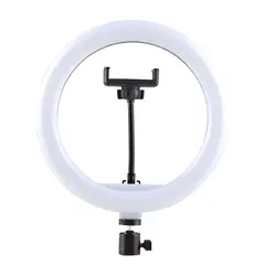 PIX LINK - Aro de Luz LED 8" USB con Soporte para Celular – 72 LED, 3 Modos de Luz si. Trípode