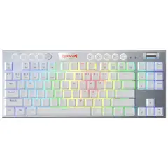REDRAGON - TECLADO GAMER HORUS TKL K622W-RGB BLANCO