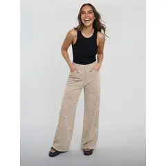 MOLGOA - Pantalón Jean Tiro Alto Animal Print Para Mujer - The Monet