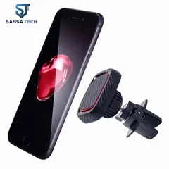 GENERICO - Soporte Celular Magnético Holder Rejilla Extrafuerte Auto Imán Negro
