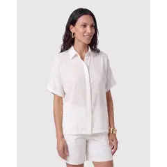 PATPRIMO - Camisa Para Mujer Manga Corta Blanco #30018242