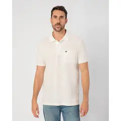 PATPRIMO - Polo Unicolor Con Bolsillo  Para Hombre Crema