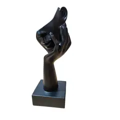GENERICO - Figura escultura decorativa rostro abstracto moderno negro 30cm