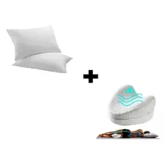 ZHOPI CO - Almohadas En Fibra Siliconada X 2 Mas Cojin Almohada Pierna
