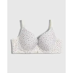 PATPRIMO - Brasier Copa Completa Estampado  Para Mujer Blanco