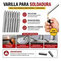 GENERICO - Varillas de Reparación para Metal y Aluminio x3 Unidades 7.7 cm Multifuncionales