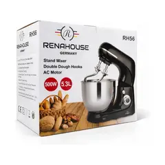 RENAHOUSE - Batidora Amasadora Profesional Doble Gancho Potente 5.3litro