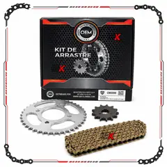 OEM - Kit Arrastre Completo Pulsar 135 NS125 Discover ST125 ST150 Cadena 428H-132 Relación 14x42