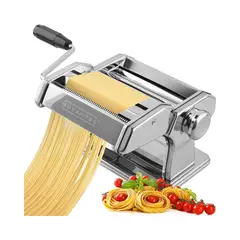 TECNOHOGAR JS - Maquina Hacer Pasta Manual Rollera Spaguetti Ajusta Espesor