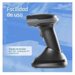 GENERICO - Lector de Código de Barras Inalámbrico 1D 2D Con Base USB-C