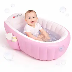 HOMMI - Tina Portátil Inflable para Bebés Piscina Rosada en Plástico