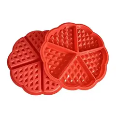 GENERICO - Molde Para Waffles Con Forma De Corazón X5 Cavidades