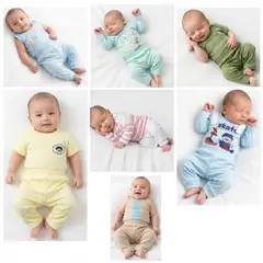 BABY KDS - Semanario para Bebé Niño – 7 Camisas + 7 Pantalones - Talla 0-3 Meses