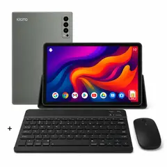 KRONO - Tablet 10 Pulgadas 8GB RAM (4+4) 64GB Android 15 Sim Card + Teclado + Mouse Gris